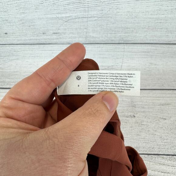 Lululemon Active Wunder Train Cayenne Longline Sports Bra Size 8 - Picture 5 of 10